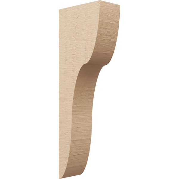 Ekena Millwork 5 in. x 30 in. x 10 in. Thin Carmel Rough Cedar Woodgrain TimberThane Corbel, Primed Tan