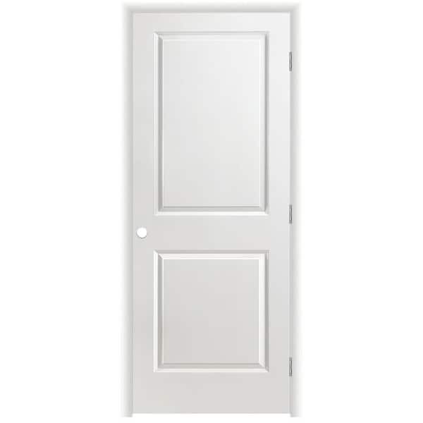 Masonite 32 in. x 80 in. 2-Panel Left-Handed Primed Composite Hollow Core Single Prehung Interior Door 4-9/16 in. Split Jamb