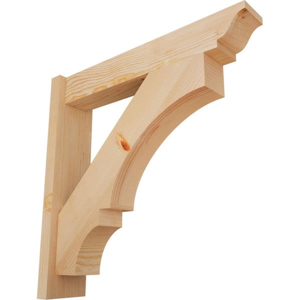 Ekena Millwork 6 in. x 26 in. x 26 in. Douglas Fir Balboa Traditional Smooth Outlooker