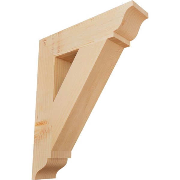 Ekena Millwork 3.5 in. x 22 in. x 18 in. Douglas Fir Traditional Smooth Bracket