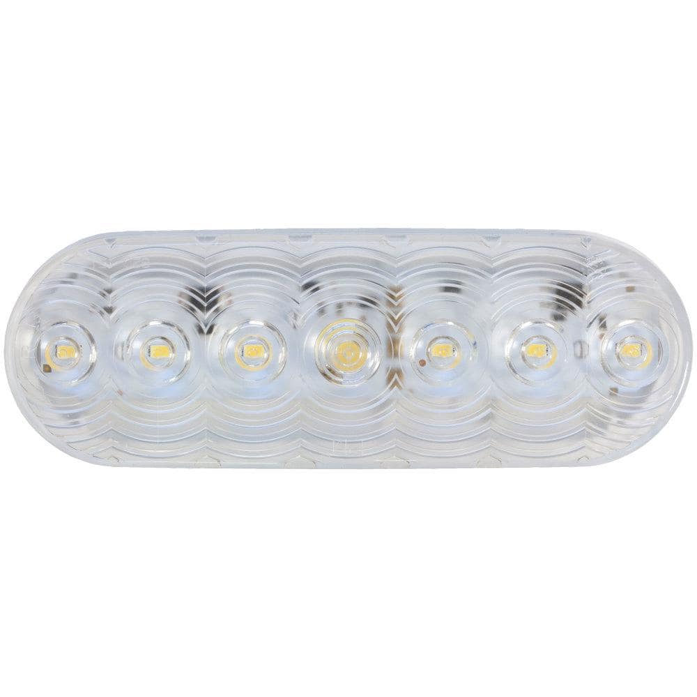 PETERSON Lumen-X LED Oval Back-Up Light - Clear, Grommet Mount Kit
