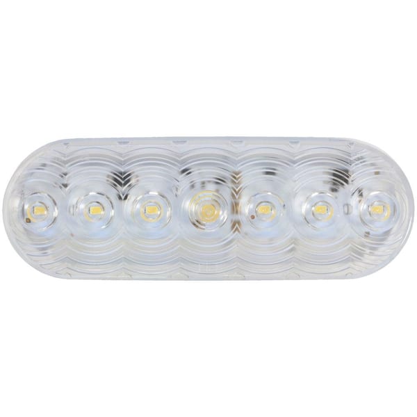 Lumen-X LED Oval Back-Up Light - Clear, Grommet Mount Kit