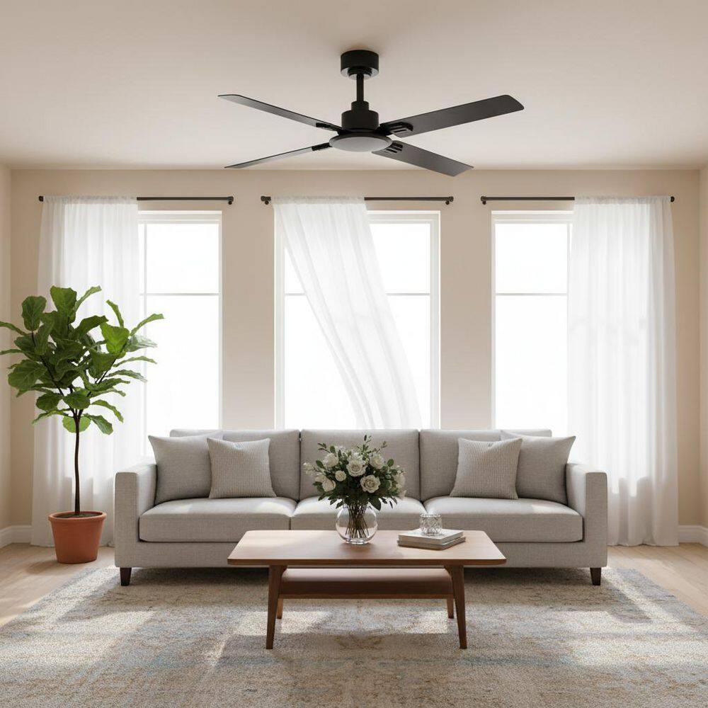 42in. Black Standard Flush Mount Ceiling Fans with Lights& Remote , Low Profile for Bedroom, Noiseless DC Motor price history on PriceWatchPro