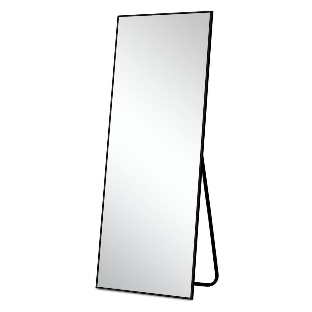 24 in. x 71 in. Modern Rectangle Framed Gold Full Length Leaning Mirror Ove