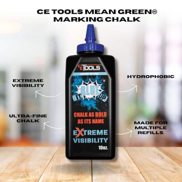 CE TOOLS Chalk Reel 10oz. Blue It Up Premium Hydrophobic Water