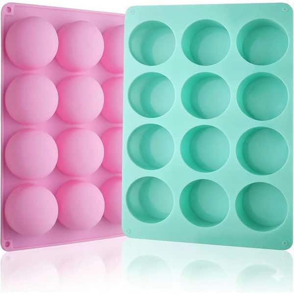 24-Piece Silicone Chocolate Cookie Mold Set for Candy Mini Cakes Jelly Baking, Food Grade, 2 Pack