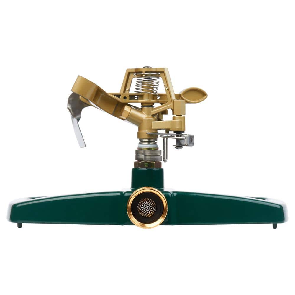 Green Heavy Duty Metal Pulsating Lawn Sprinkler