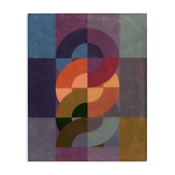 Stupell Industries Modern Interlocking Circles by Victoria Barnes Unframed Abstract Graphic Art Print 20 in. x 16 in.