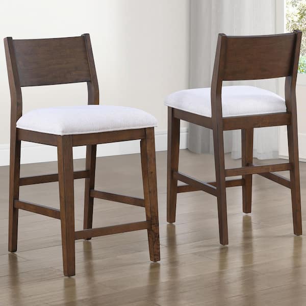 Steve Silver Canton Eggshell Cushioned Counter Height Dining Chair Set of 2