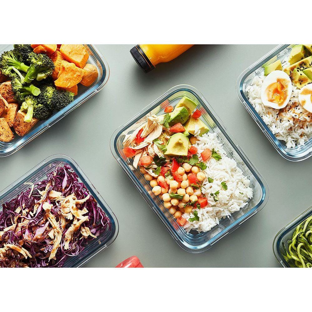 Lynzavix Premium Borosilicate Glass Meal Prep Containers with