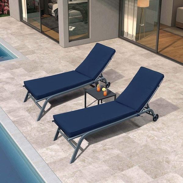 Navy blue outdoor chaise lounge cushions new arrivals