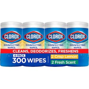 75-Count Crisp Lemon and Fresh Scent Bleach Free Disinfecting Cleaning Wipes (4-Pack)