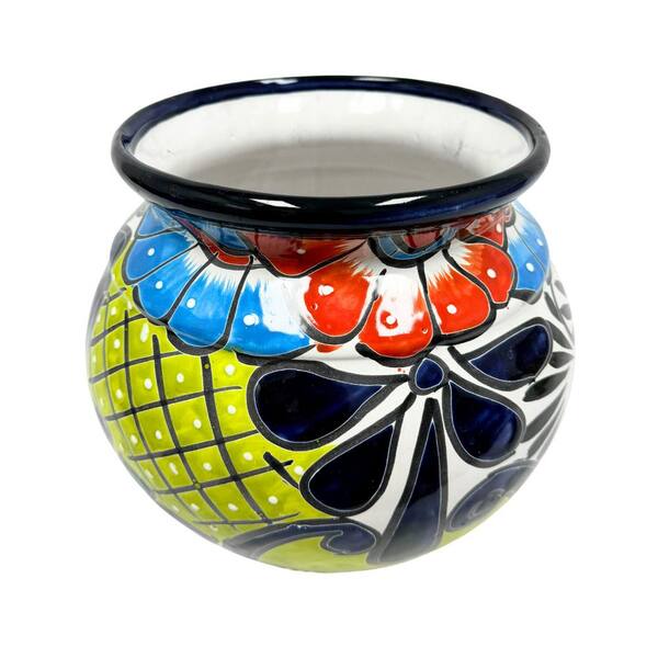 Unbranded 10 in. W x 10 in. H 8 qt. Talavera Ceramic Small Welcome Indoor Planter