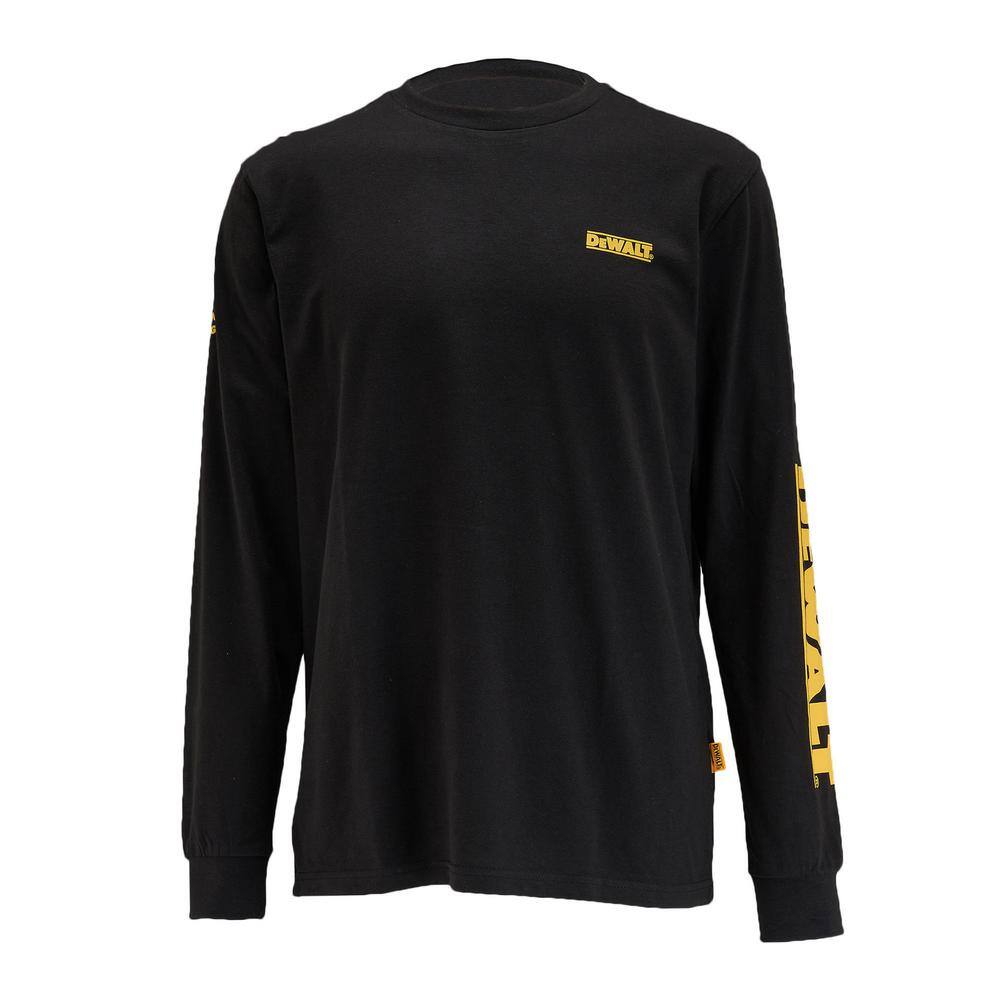 DEWALT Brand Carrier Unisex XL Black Blend Long Sleeved T-Shirt