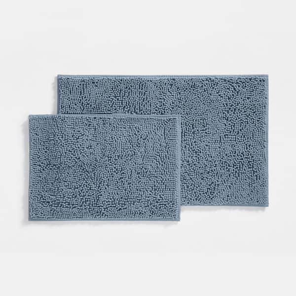 Becky Cameron Ultra Soft Light Blue 2-Piece Chenille Bath Mat Set SHP ...