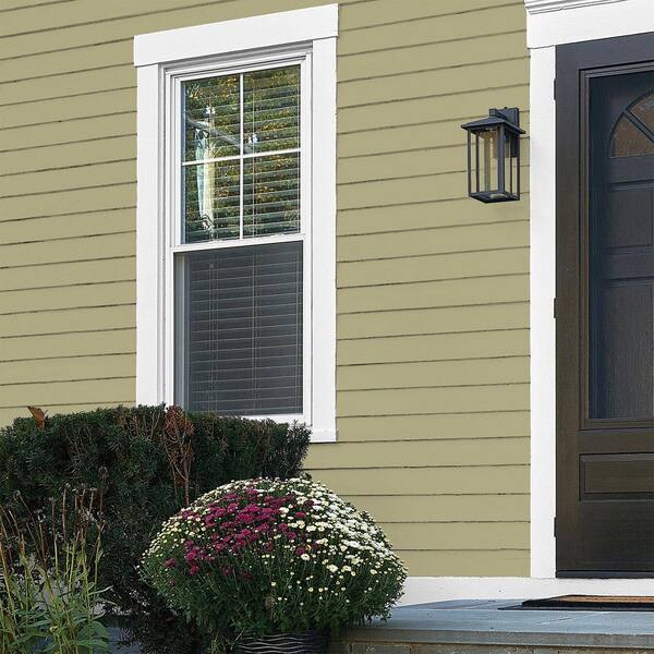 Glidden Essentials 5 gal. PPG1113-4 Green Gray Mist Flat Exterior
