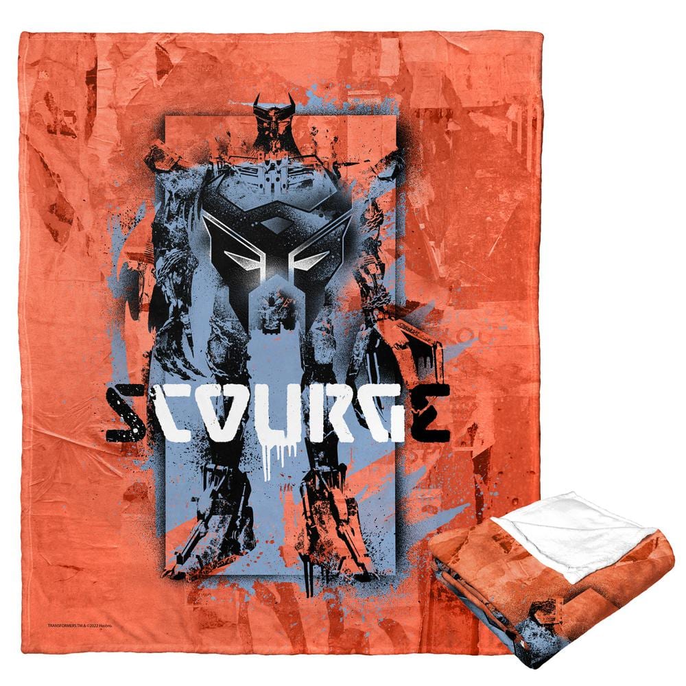 THE NORTHWEST GROUP Hasbro Transformers: Rise of the Beasts Graffiti Scourge Silk Touch Multi-Colored Throw