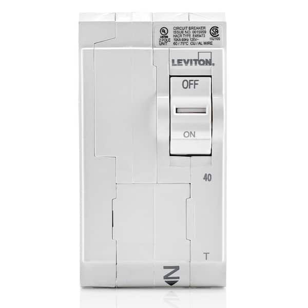 Branch Circuit Breaker, Standard 2-Pole 40 Amp, 120-Volt/240-Volt, Thermal Magnetic LB240-TR