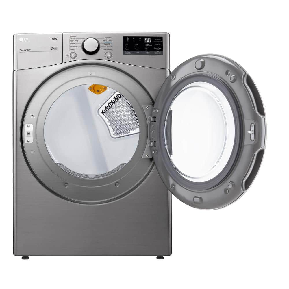 LG 7.4 cu. ft. Ultra Large Graphite Steel Smart Electric Vented Dryer with Sensor Dry & Wi-Fi Enabled