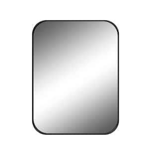 24 in. W x 32 in. H Rectangle Black Framed Wall-Mounted Mirror
