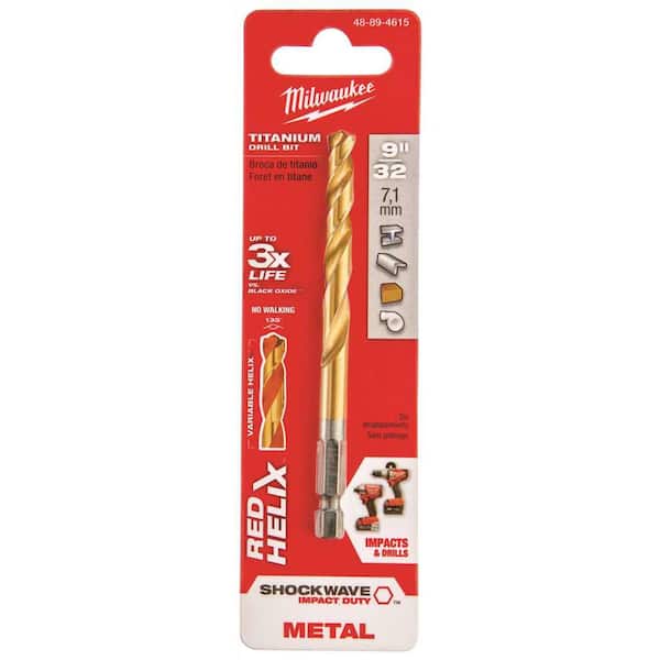 Unbranded 9/32 in. Shockwave Titanium Drill Bit