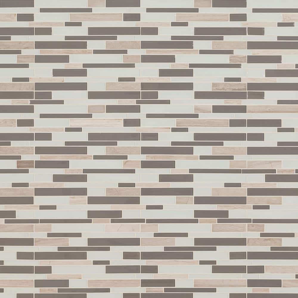 MSI Gray Cliff Interlocking 12 in. x 12 in. Textured Multi
