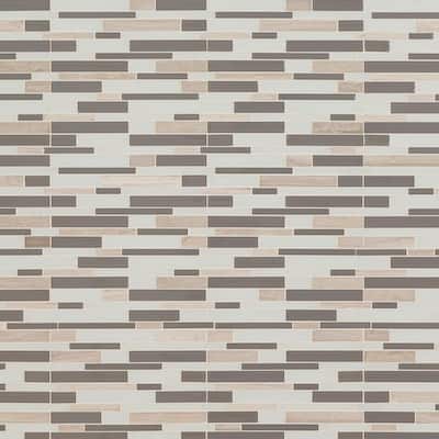 Gray Cliff Interlocking 12 in. x 12 in. Textured Multi-Surface Mesh-Mounted Mosaic Wall Tile (20 sq. ft./Case)