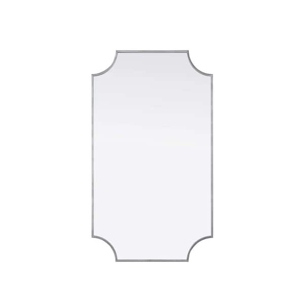 Silver 24 in. W x 42 in. H Rectangle Wall Mirror