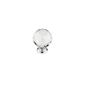 Pordenone Collection 2 in. (50 mm) Crystal and Chrome Contemporary Cabinet Knob