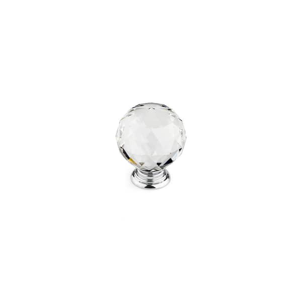 Richelieu Hardware Pordenone Collection 2 in. (50 mm) Crystal and Chrome Contemporary Cabinet Knob