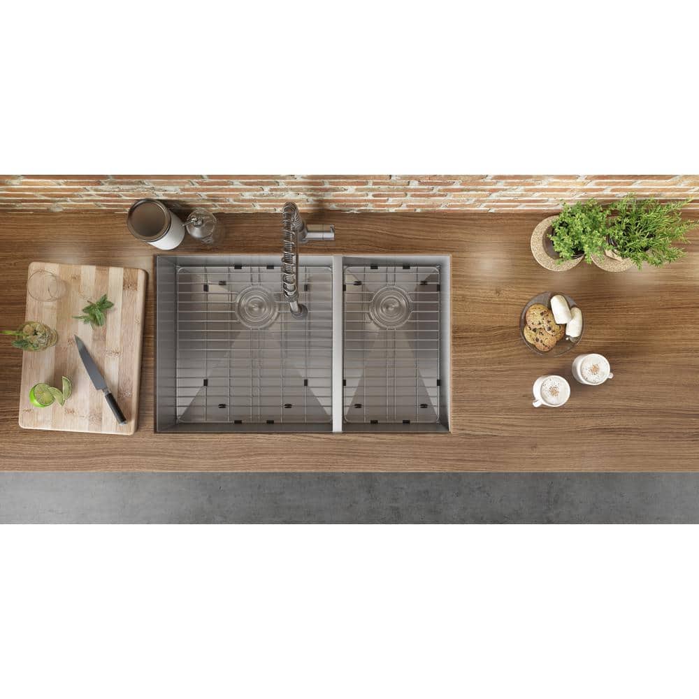 Ruvati 32-inch Stainless Steel Double Bowl Undermount Kitchen Sink