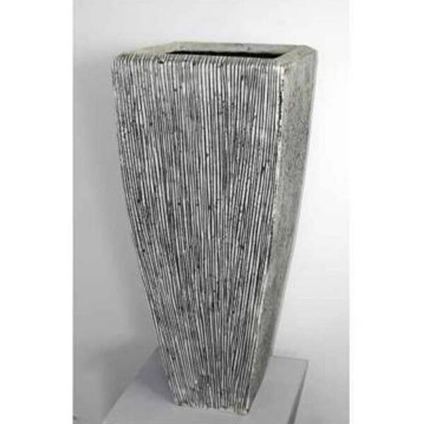 HomeRoots Mariana Abstract Sandstone Ribbed Long Square Planter