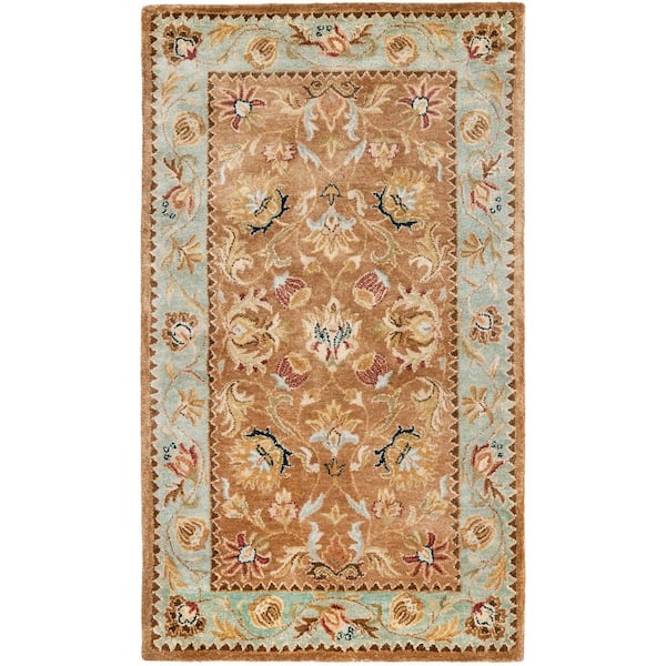 Bergama Brown/Blue 3 ft. x 5 ft. Area Rug