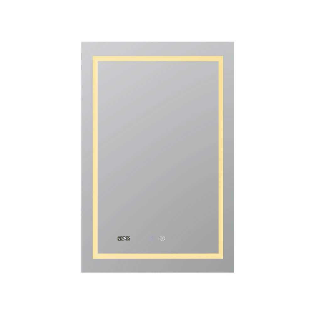 Elegance 36'' Silver Rectangular LED Bathroom Vanity Mirror