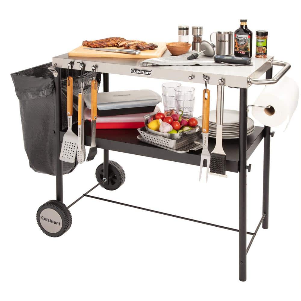 Cuisinart 36" x 18" Stainless Steel Outdoor BBQ Prep Cart