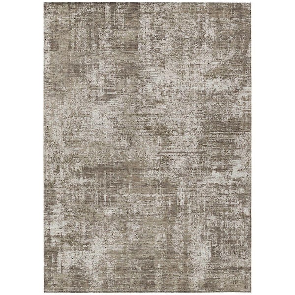 Chantille Machine Washable Indoor/Outdoor Abstract ACN2693 Brown 9 ft. x 12 ft. Area Rug