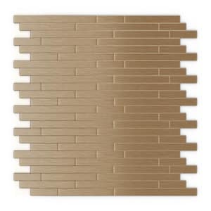 Take Home Sample - Kellie Rose Gold 4 in. x 4 in. Metal Peel and Stick Wall Mosaic Tile (0.11 sq. ft./Each)