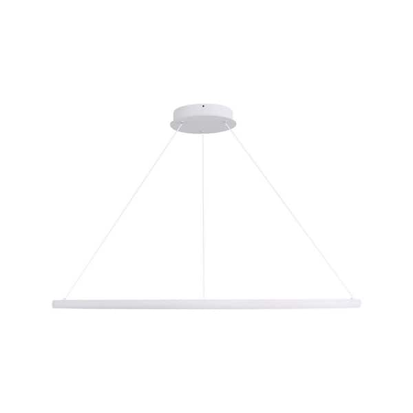 Veritas 1 light dimmable integrated LED Sand White Chandelier for Bedroom, Dining, Foyer, Hall, Kitchen, Living
