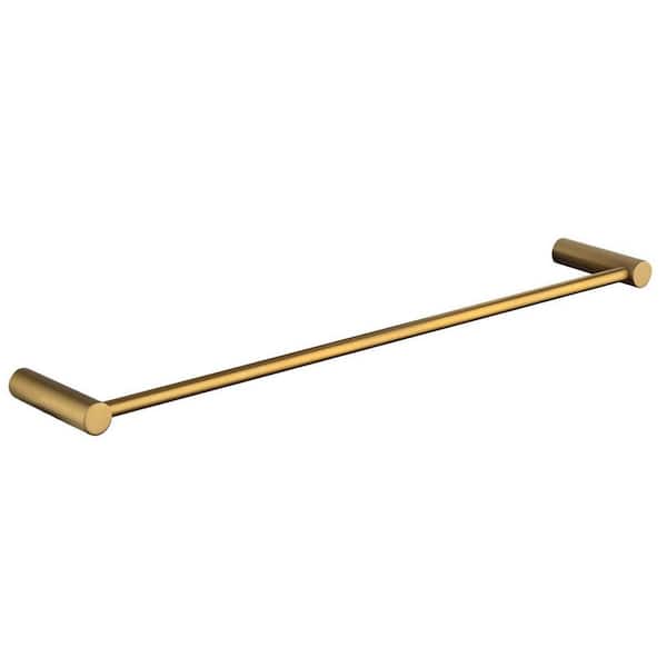 Round Collection 24 in. Wall Mounted Towel Bar in Matte Gold