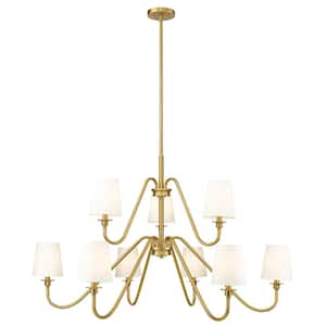 Summer 5-Light Modern Matte White & Satin Brass Chandelier by Visual  Comfort Studio at Destination Lighting