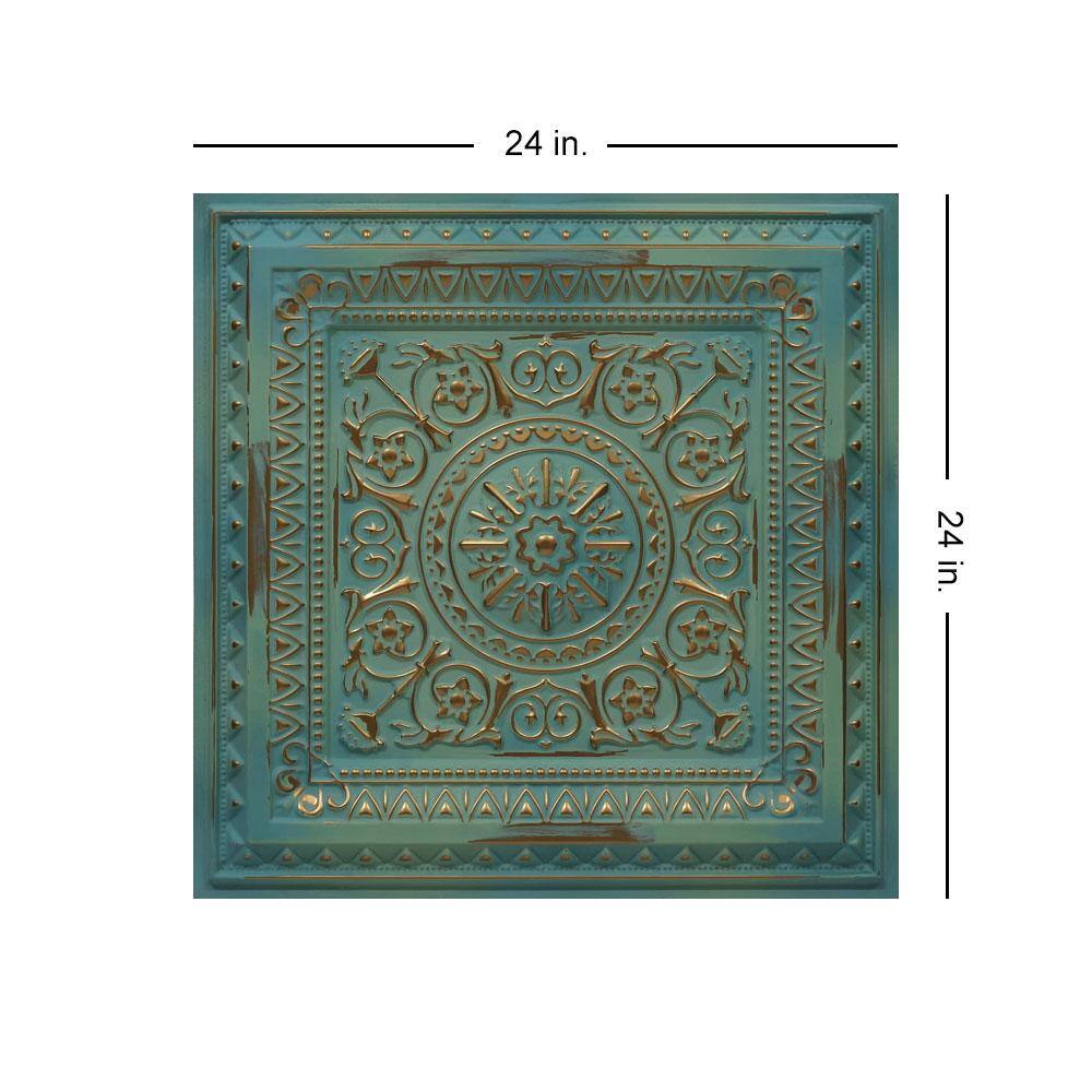 Vintage Tin 24" x 24" PVC Ceiling Tile