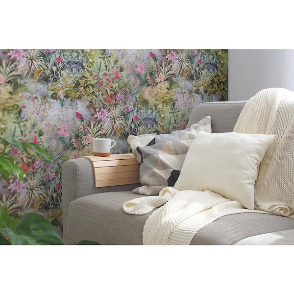 Cordian Rainforest Landscape Multi-Colored Non Pasted Non Woven Wallpaper