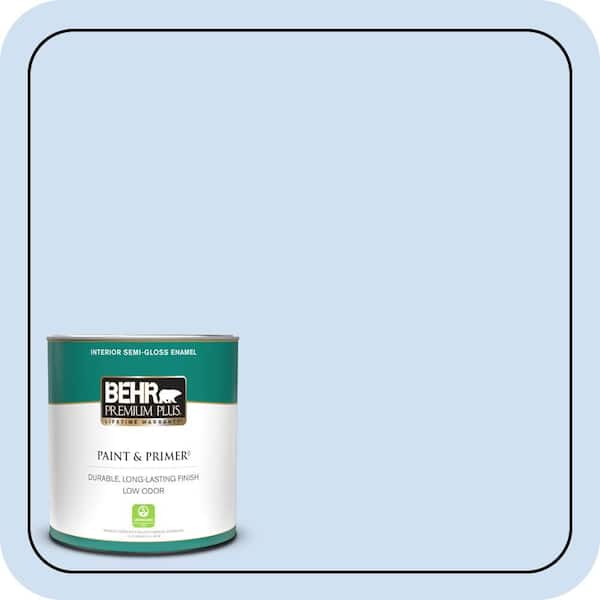 BEHR PREMIUM PLUS 1 qt. #P530-1 Loyal Semi-Gloss Enamel Low Odor Interior Paint & Primer