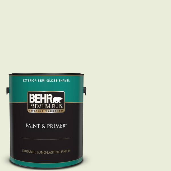 BEHR PREMIUM PLUS 1 gal. #M350-1 Grass Root Semi-Gloss Enamel Exterior Paint & Primer
