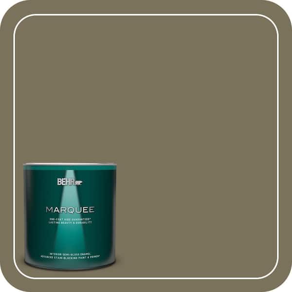 BEHR MARQUEE 1 qt. #380F-7 Crocodile Semi-Gloss Enamel Interior Paint & Primer