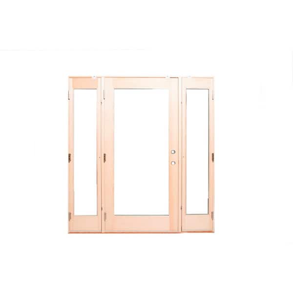 Ashworth 72 in. x 80 in. Pro Series White Full Lite Painted Wood Prehung Front Door with Venting Sidelites