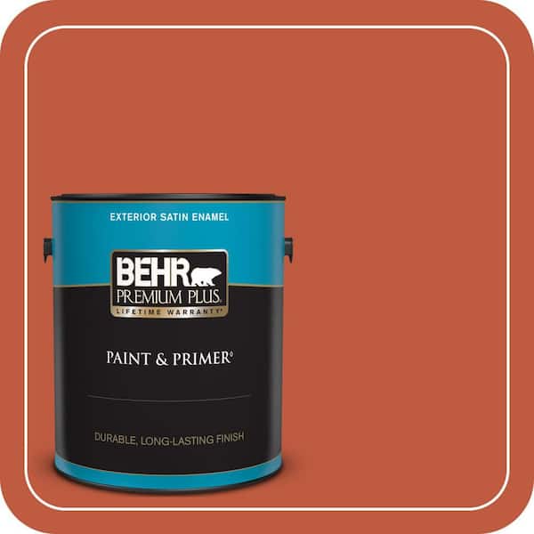 BEHR PREMIUM PLUS 1 gal. Home Decorators Collection #HDC-FL14-3 Fall Foliage Satin Enamel Exterior Paint & Primer