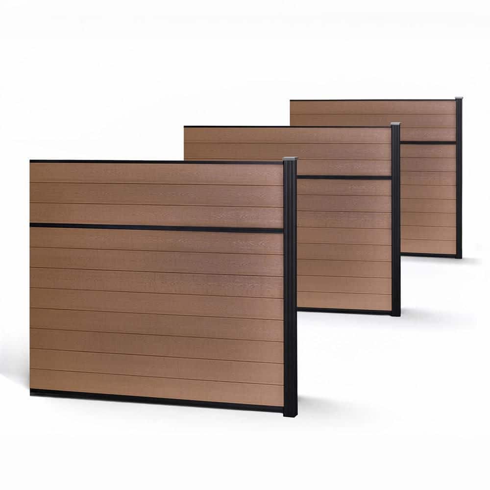 GWF Classic Privacy 6 ft. x 6 ft. Cedar Composite Horizontal Wood