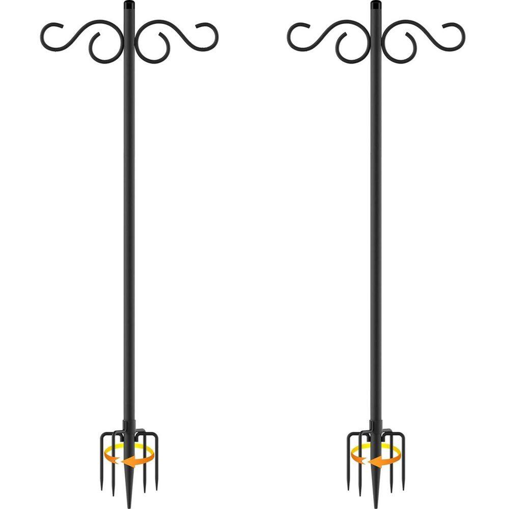 55 in. Double Shepherds Hooks for Outdoor 2 Pack Heavy Duty Metal Shepherds Hook price history on PriceWatchPro