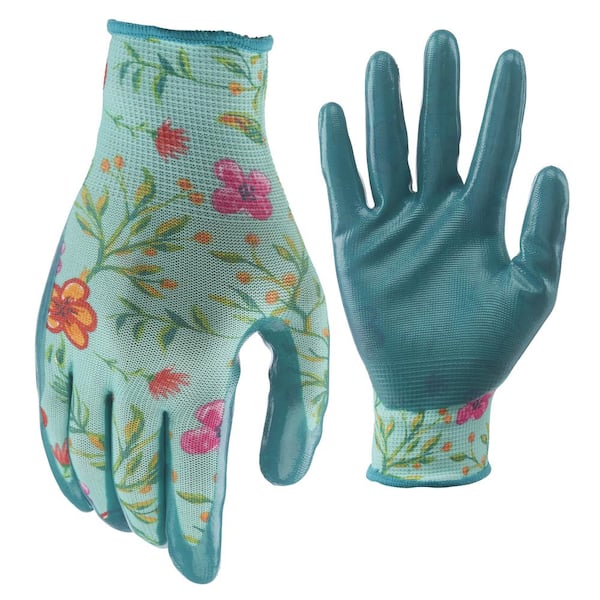 Digz Women's Large Nitrile Coated Garden Gloves